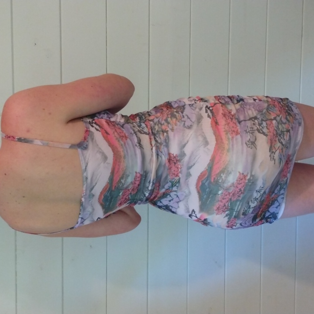 pretty little thing ruched bodycon dress size s